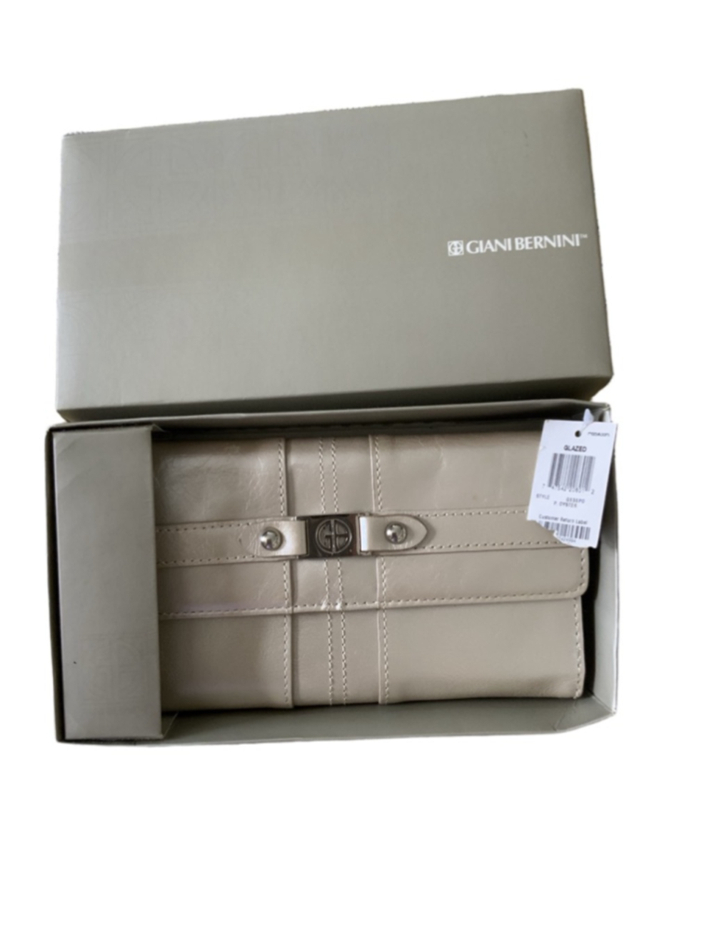 Giani Bernini Leather Wallet Oyster Colour